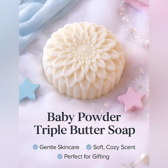 Hand Crafted Other - Triple Butter Soap - Baby Powder